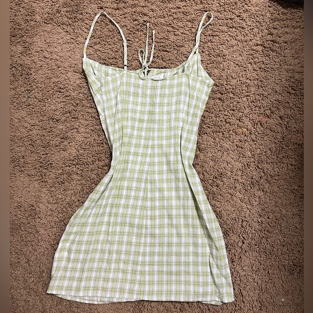 john galt plaid mini dress